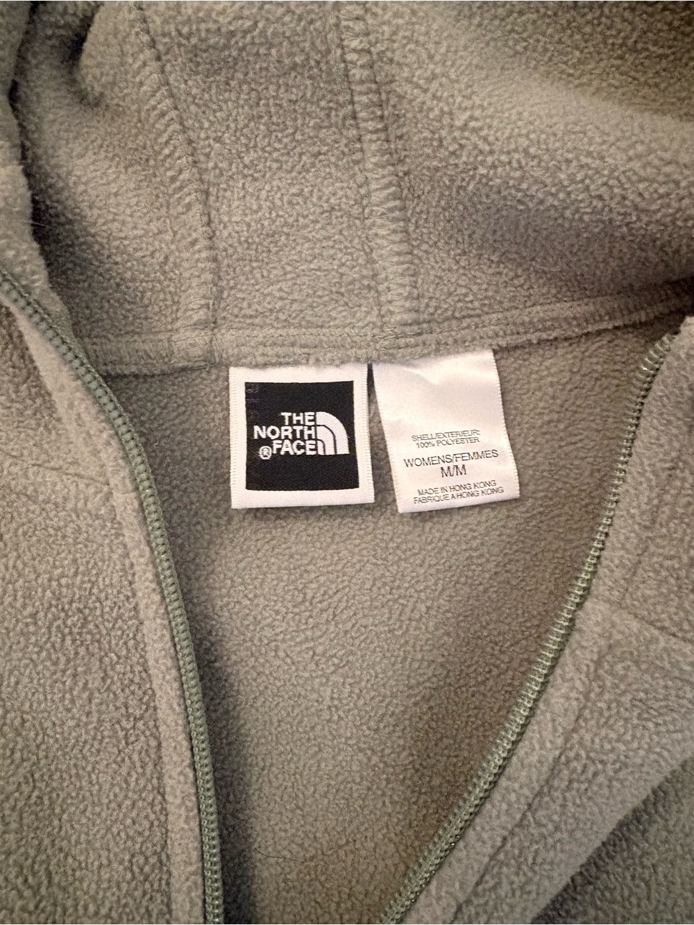 The North Face Sage Green Quarter-Zip Fleece Hoodie - Women's M